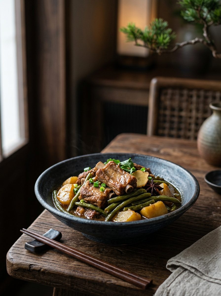 Original ClouChef poster: Braised Pork Ribs with Green Beans and Potatoes